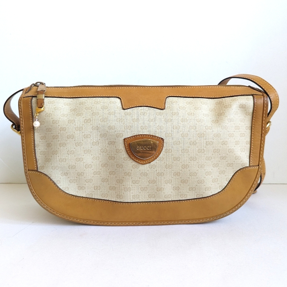 Gucci Tan and Cream Crossbody Bag